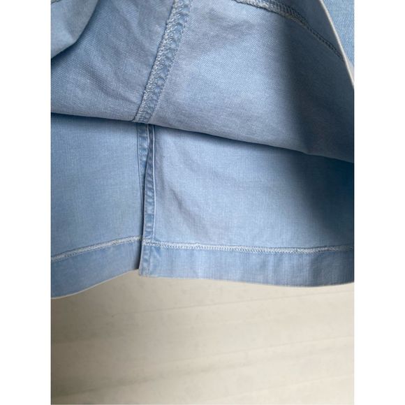 Max Mara Weekend Light Blue Denim Cotton Blend Washed Denim Midi Skirt Size 10 - Picture 7 of 16